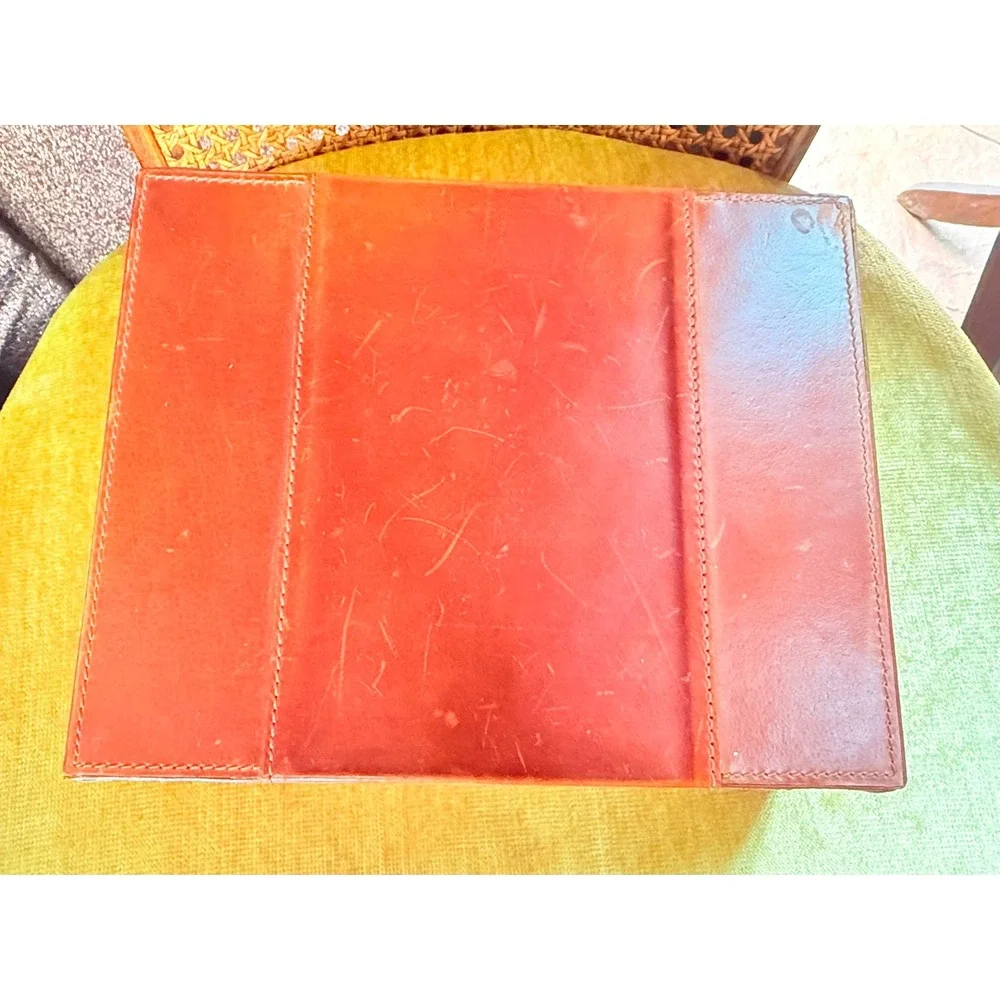 Fossil Leather Jewelry Box Organizer Valet Tray Brown Lined Storage Case‎